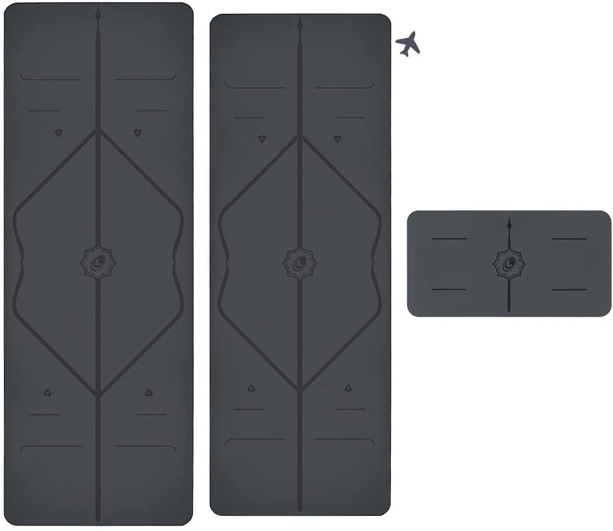 Alignment System Natural Rubber Yoga Mat