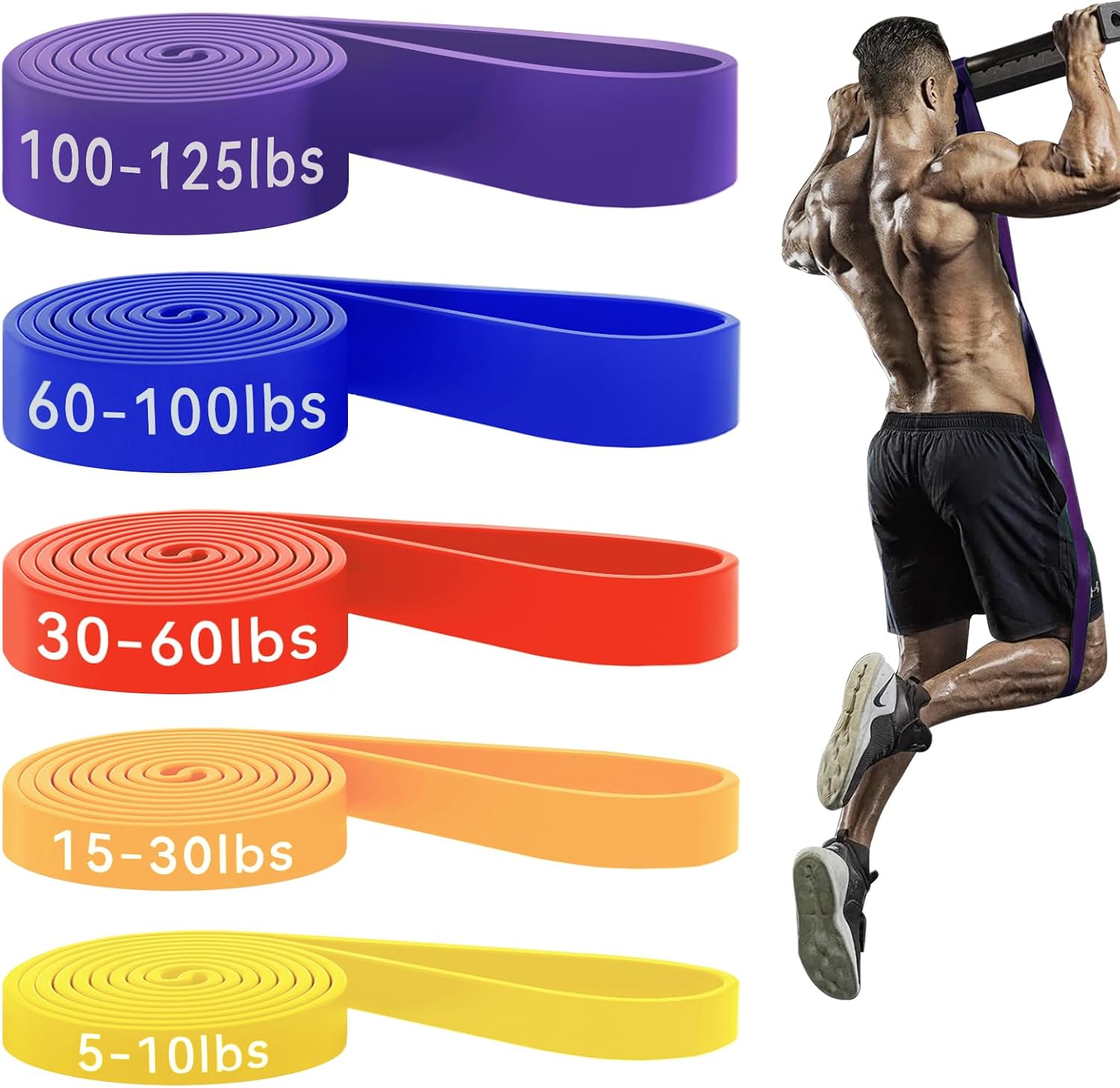 MultiLevel Resistance Band Set with Carry Bag